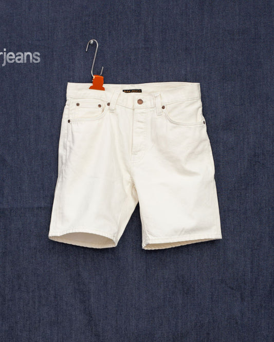 Nudie Jeans Seth Shorts Everivory detail 1