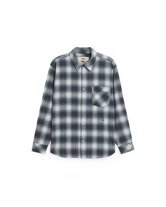 OAS Blurcheck Piano Shirt Dk-Blue