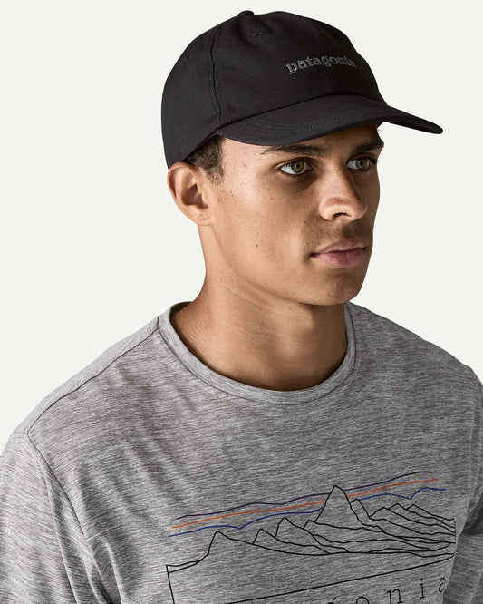 Patagonia Fitz Roy Icon Trad Cap Text Logo Ink Black