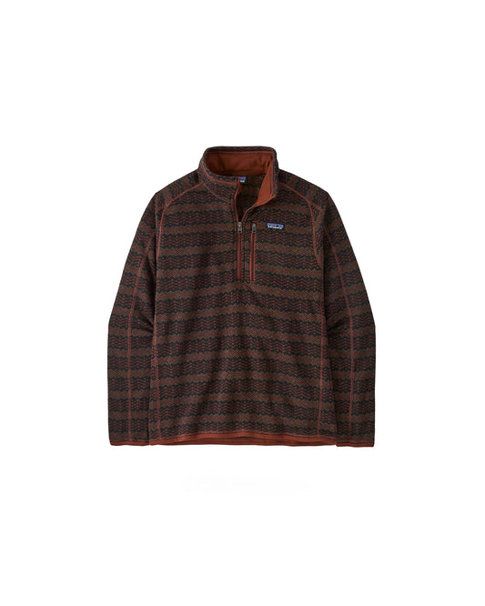 Patagonia Men's Better Sweater 1/4 Zip Woven Together / Dried Vanilla