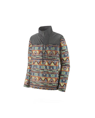 Patagonia Men's Houdini Stash 1/2 Zip Pull Over High Hopes Geo: Forge Grey