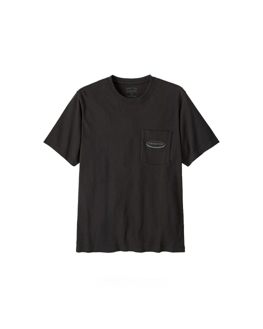 Patagonia Men's MW '95 Oval Logo Pocket Tee Black