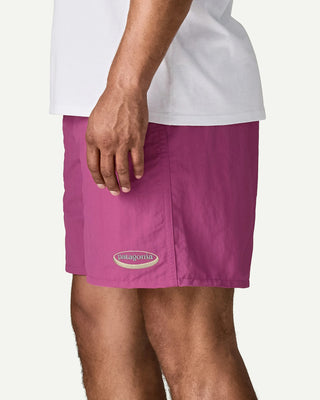 Patagonia Men's Baggies Shorts 5" '95 Oval Logo: Faded Magenta