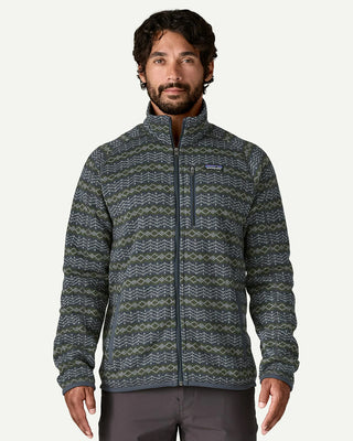 Patagonia Men's Better Sweater Jacket Woven Together: Smolder Blue