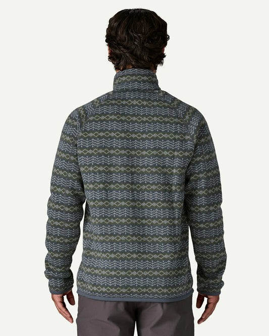 Patagonia Men's Better Sweater Jacket Woven Together: Smolder Blue