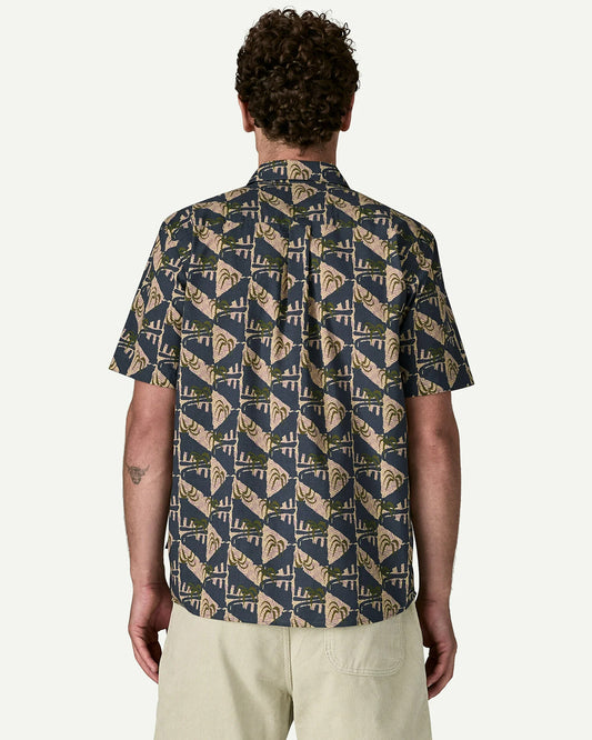 Patagonia Men's Go To Shirt Jaguar Geo: Dolomite Blue