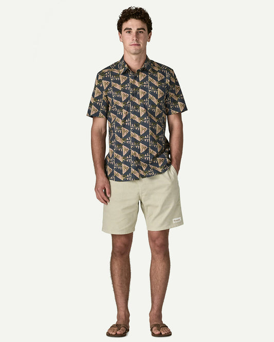 Patagonia Men's Go To Shirt Jaguar Geo: Dolomite Blue