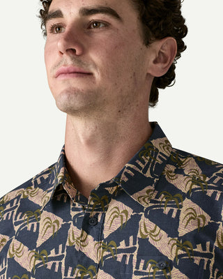 Patagonia Men's Go To Shirt Jaguar Geo: Dolomite Blue