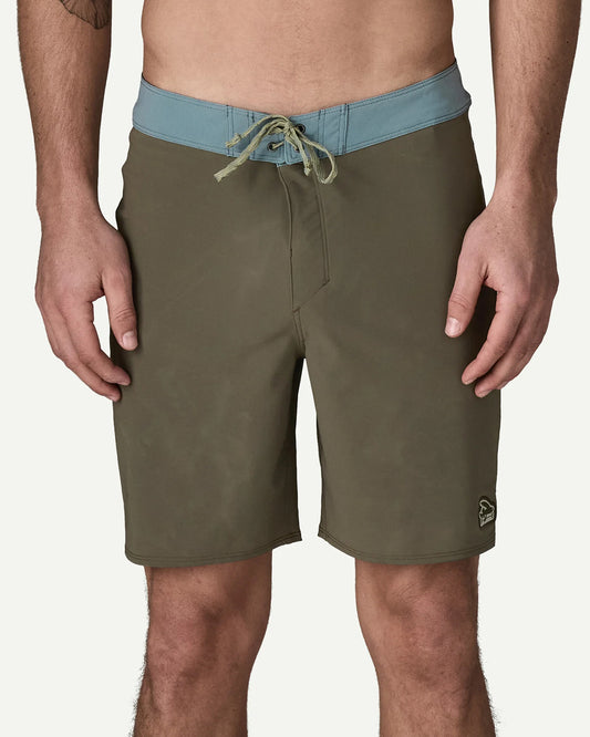 Patagonia Men's Hydropeak Boardshorts 18" Basin Green on model front