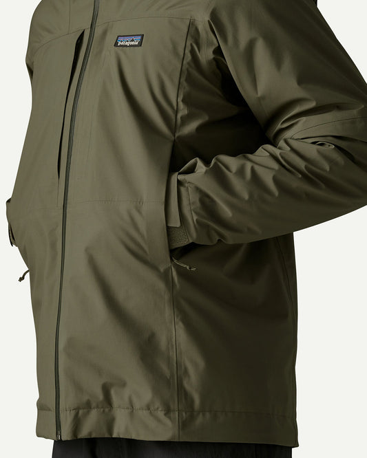 Patagonia Men's Insulated Boulder Fork Rain Jacket Basin Green