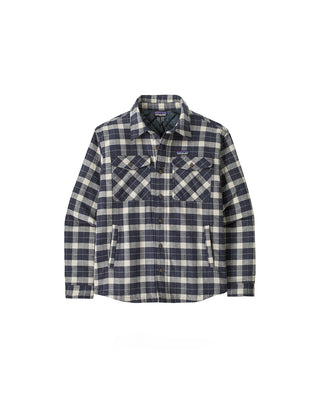 Patagonia Men's Lightweight Insulated Fjord Flannel Shirt Evergreen Fjord: Smolder Blue