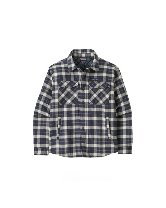 Patagonia Men's Lightweight Insulated Fjord Flannel Shirt Evergreen Fjord: Smolder Blue