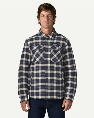 Patagonia Men's Lightweight Insulated Fjord Flannel Shirt Evergreen Fjord: Smolder Blue