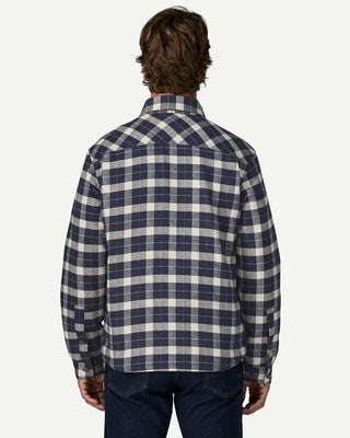 Patagonia Men's Lightweight Insulated Fjord Flannel Shirt Evergreen Fjord: Smolder Blue