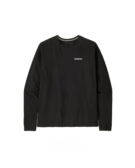 Patagonia Men's Long-Sleeved P-6 Logo Responsibili-Tee® Black