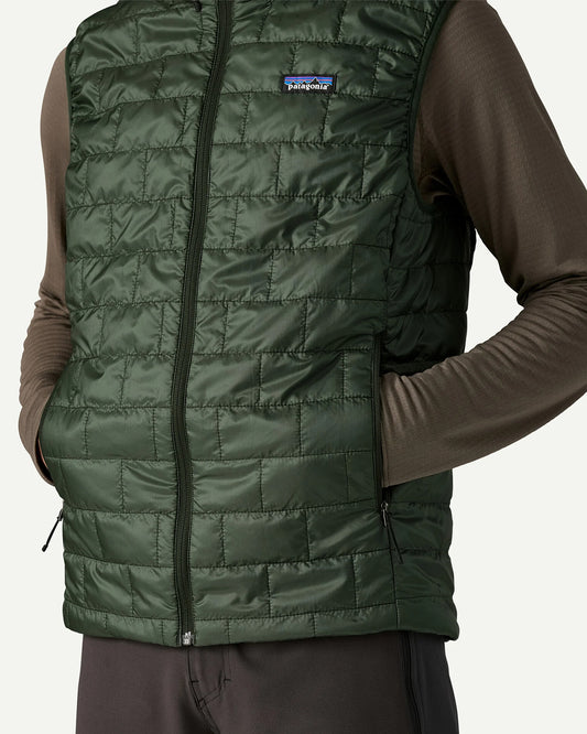Patagonia Men's Nano Puff Vest Old Growth Green detail 2