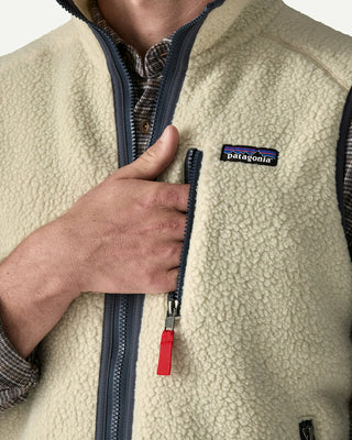 Patagonia Men's Retro Pile Vest Pelican / Smolder Blue