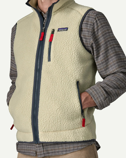 Patagonia Men's Retro Pile Vest Pelican / Smolder Blue