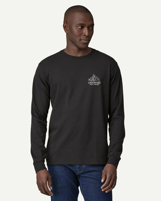 Patagonia M's L/S Chouinard Crest Responsibili-Tee Black