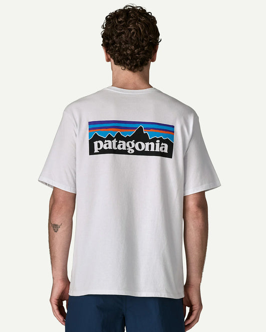 Patagonia P-6 Logo Responsibili-Tee White back
