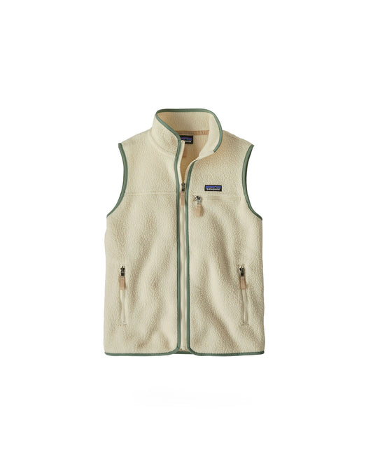 Patagonia Women's Retro Pile Vest Natural / Ellwood Green