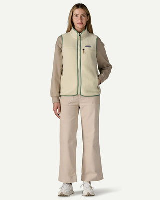 Patagonia Women's Retro Pile Vest Natural / Ellwood Green