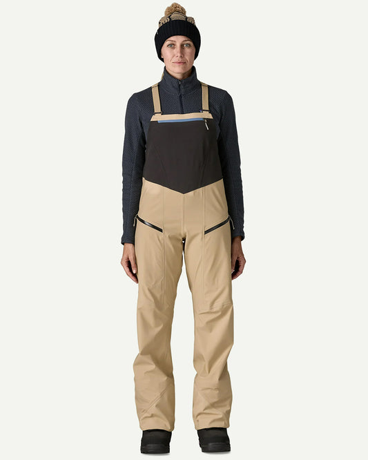 Patagonia Women's Snowdrifter Gore-Tex Snowboard Bibs Oar Tan