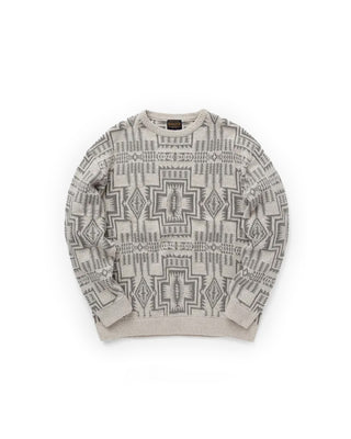 Pendleton Crewneck Pullover Ivory Harding Star Poly Cotton Blend