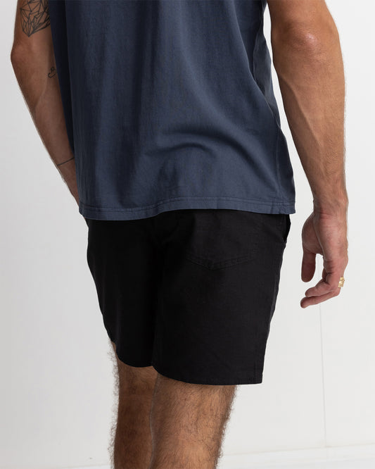 Rhythm Classic Linen Jam Short Vintage Black