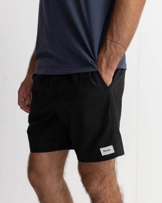 Rhythm Classic Linen Jam Short Vintage Black