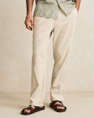 Rhythm Linen Jam Pant Bone