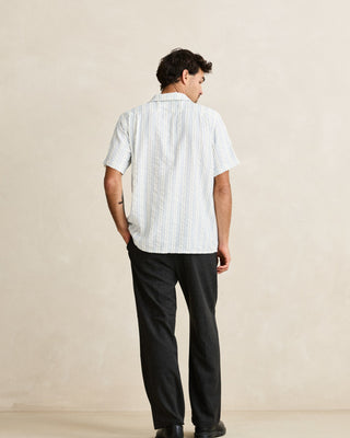 Rhythm Novelty Stripe SS Shirt White
