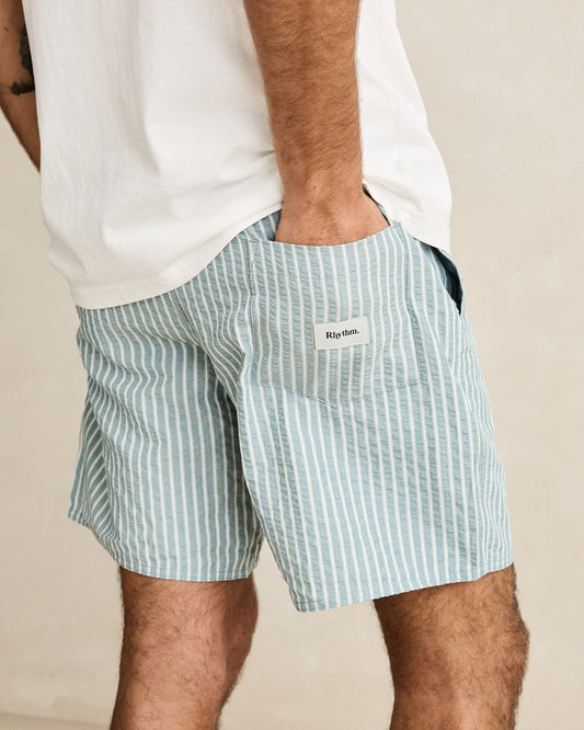 Rhythm Seersucker Stripe Jam Short Pine