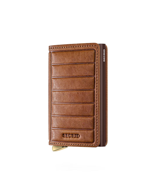 Secrid Premium Slimwallet+ Emboss Lines Cognac
