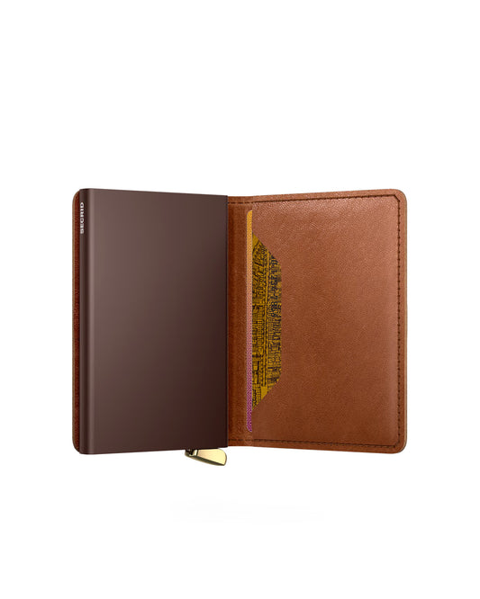 Secrid Premium Slimwallet+ Emboss Lines Cognac