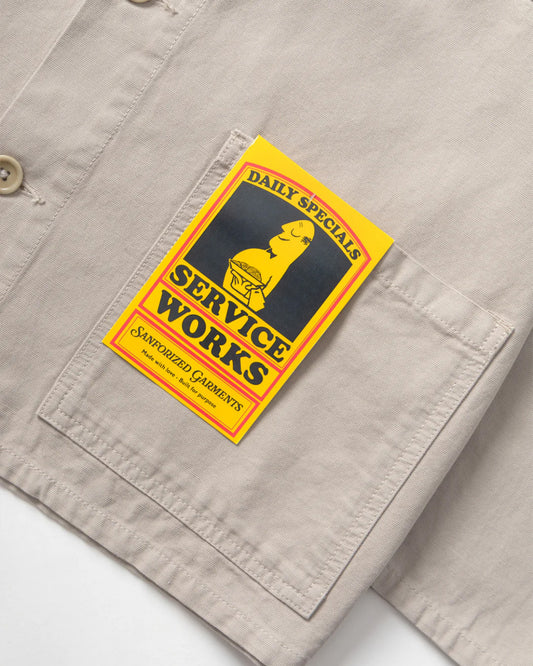Service Works Classic Canvas Chore Shirt Stone