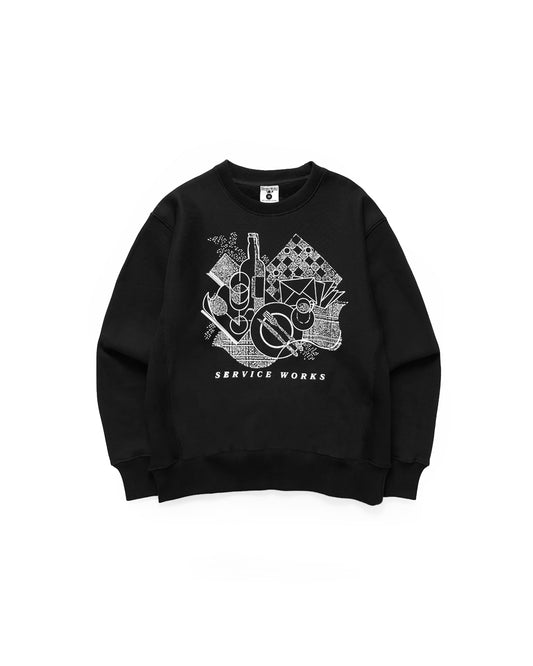 Service Works Frequent Flyer Crewneck Black