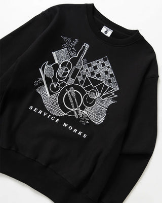 Service Works Frequent Flyer Crewneck Black