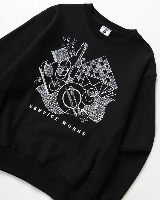 Service Works Frequent Flyer Crewneck Black