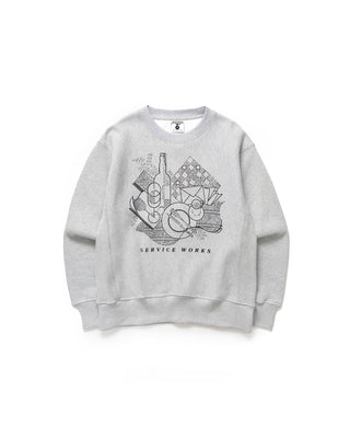 Service Works Frequent Flyer Crewneck Heather Grey