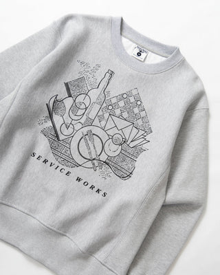 Service Works Frequent Flyer Crewneck Heather Grey