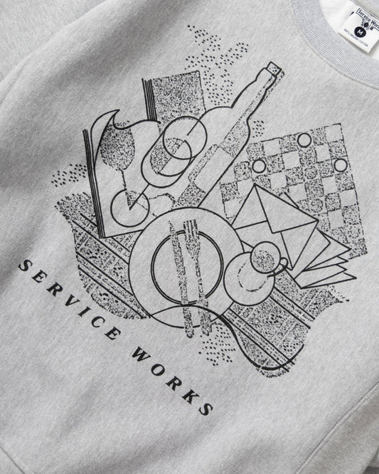 Service Works Frequent Flyer Crewneck Heather Grey