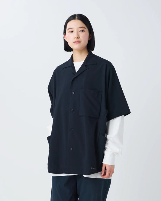 Snow Peak Airo Short Sleeve Shirt Black model 1