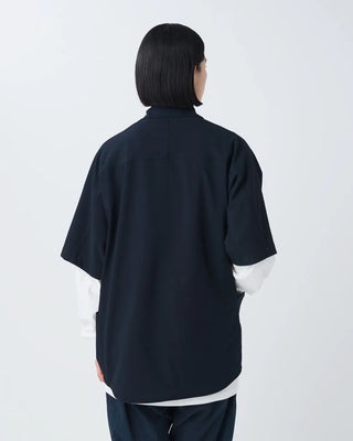 Snow Peak Airo Short Sleeve Shirt Black model back