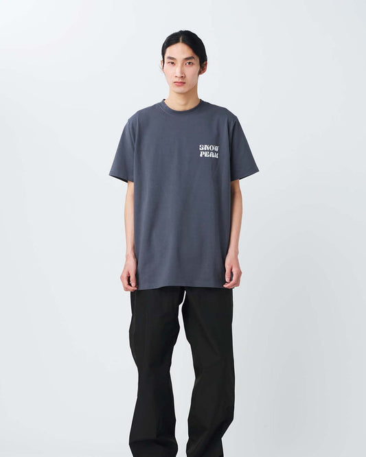 Snow Peak Camping Graphic T-Shirt Charcoal front model