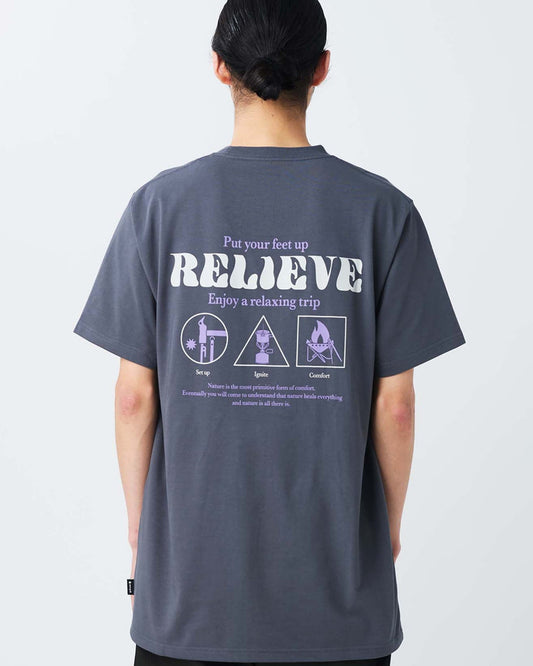 Snow Peak Camping Graphic T-Shirt Charcoal mode back