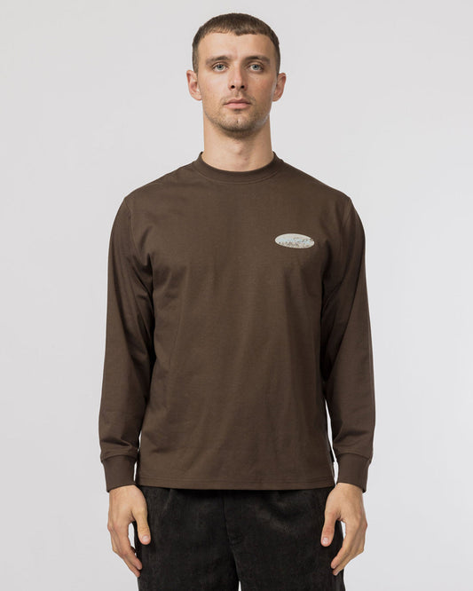 Snow Peak Campscape L/S T-Shirt Brown