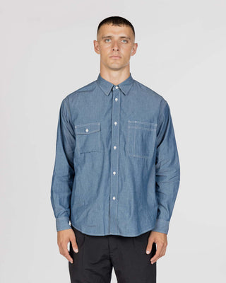 Snow Peak Chambray Work Shirt Blue
