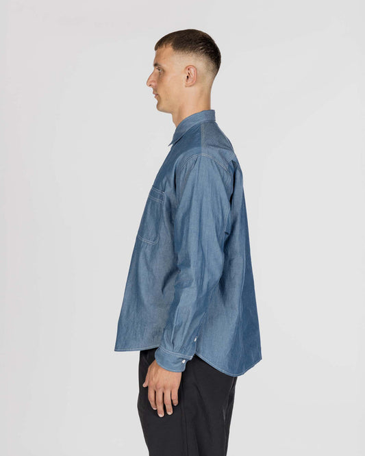 Snow Peak Chambray Work Shirt Blue