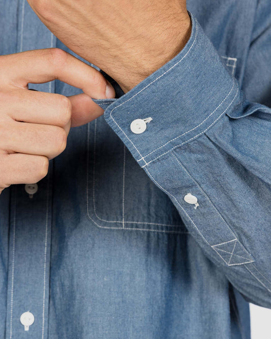 Snow Peak Chambray Work Shirt Blue